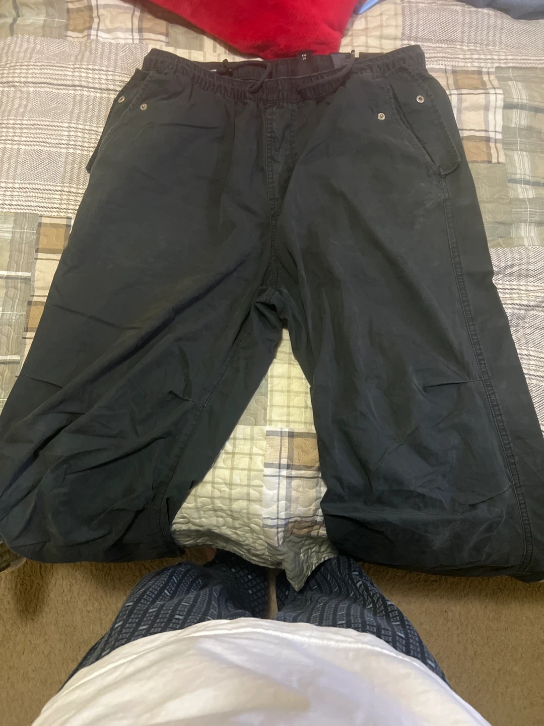 Black Pants with Drawstring Waist