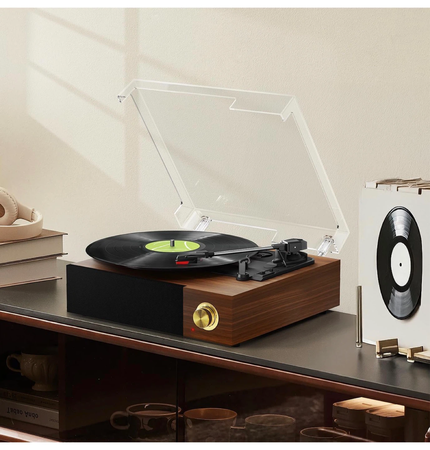 Vinyl Record Player with Stereo Speakers - photo 5