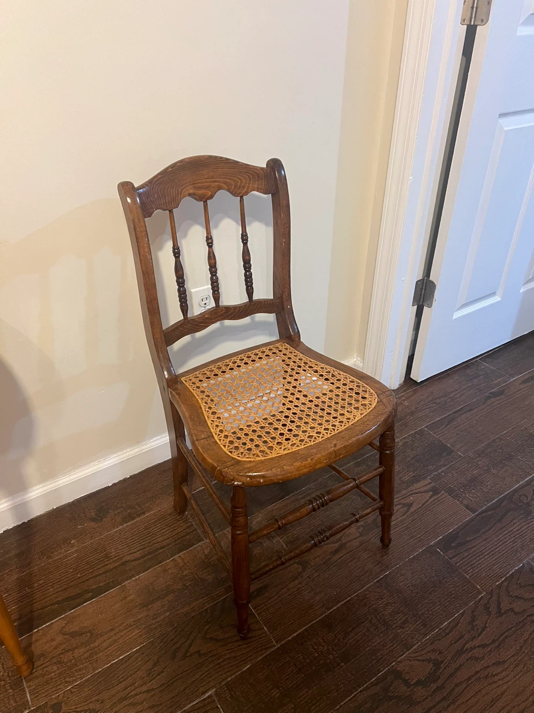 Antique American Empire Caned Spindle Back Chairs