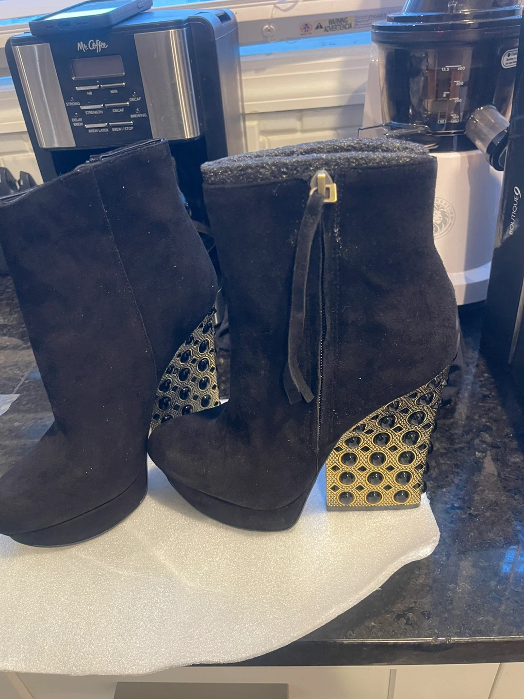 Michael Antonio Black Suede Ankle Boots - photo 2