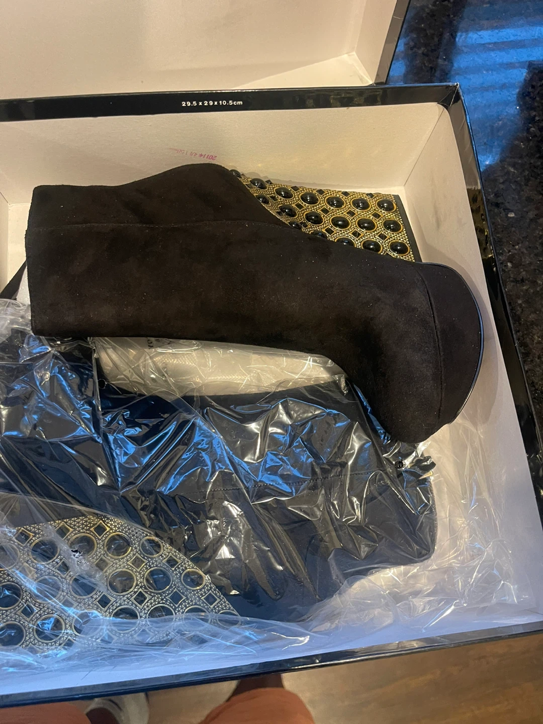 Michael Antonio Black Suede Ankle Boots