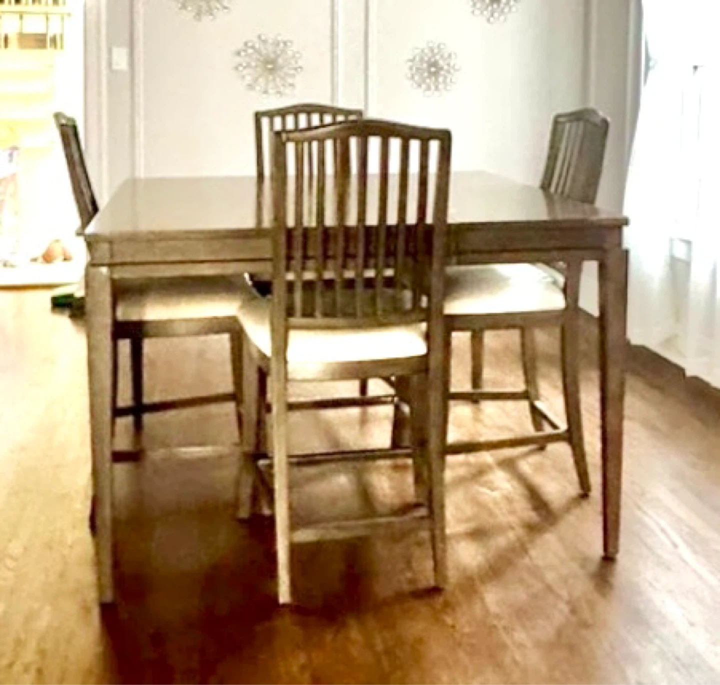 Wooden Dining Table and Chairs Set - photo 2