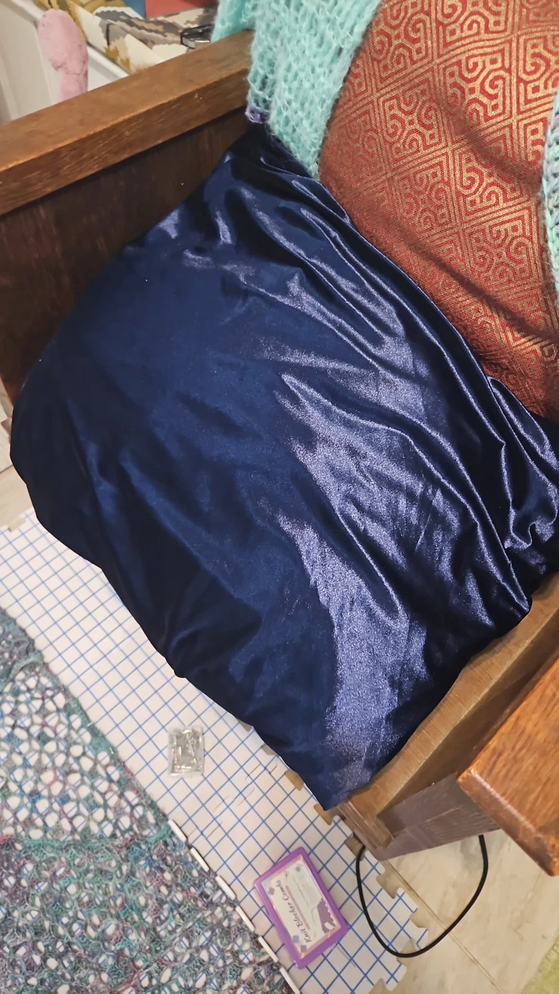 30 feet x 5 feet Satin Fabric Sheet - Navy Blue