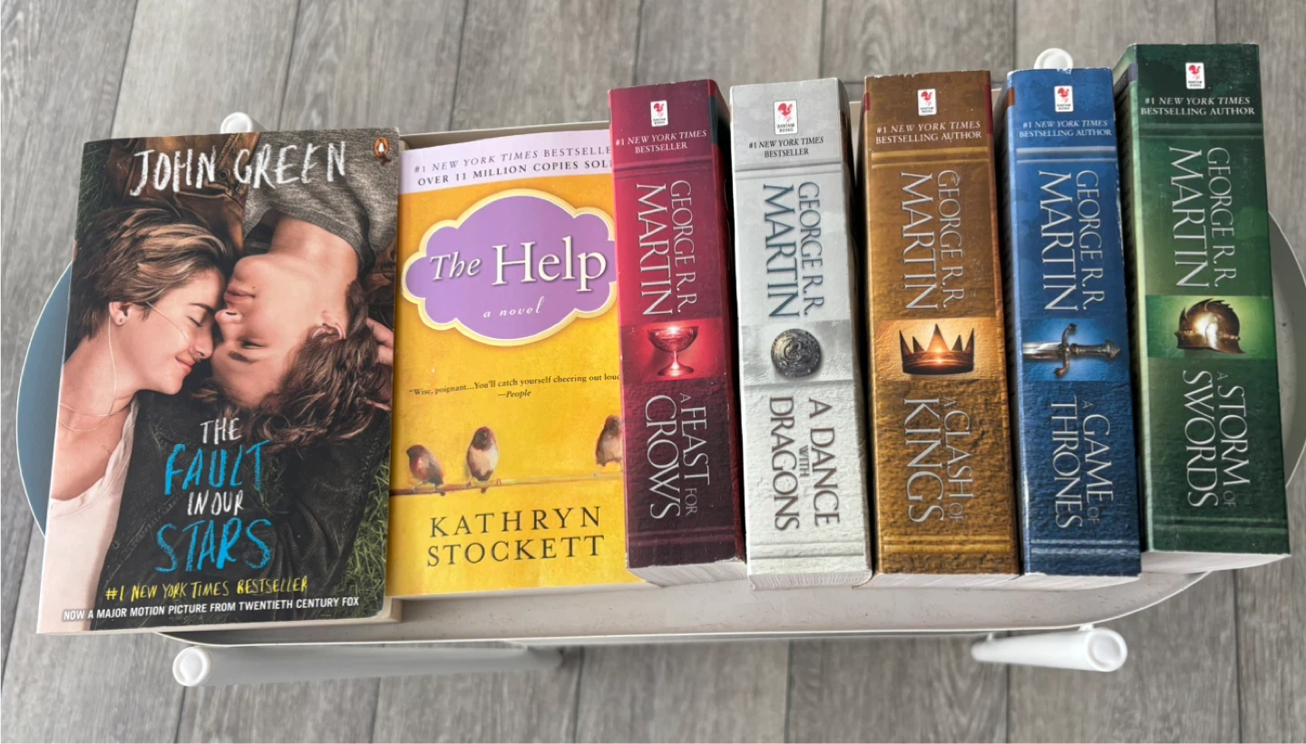 The Fault in Our Stars, The Help, and Game of Thrones Book Set