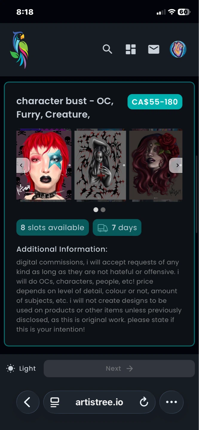 Digital Character Art Commissions