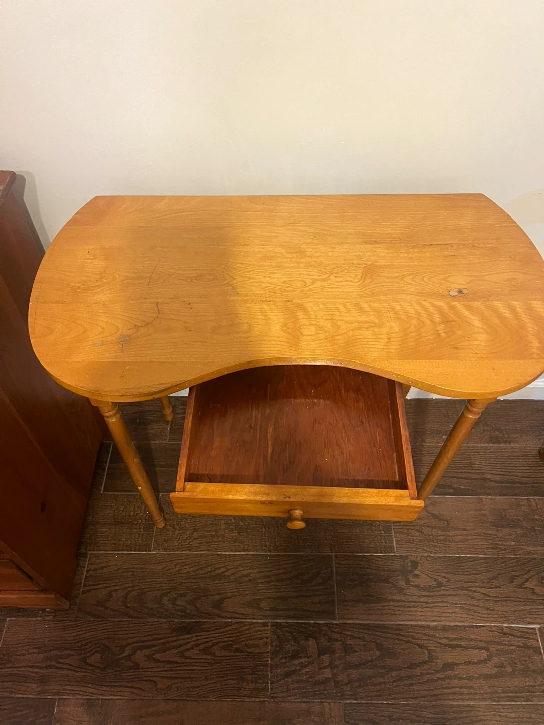 Antique Kidney Shaped Desk with Drawer