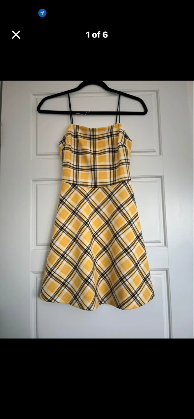 🌱 Urban Heritage Yellow Plaid Dress