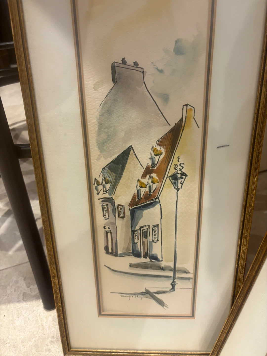 Framed Watercolour Art Prints - Quebec City Scene - photo 2