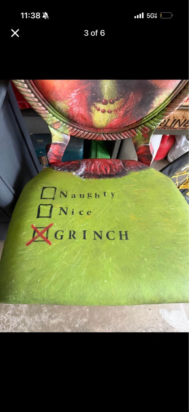 Custom Grinch Themed Accent Chair handmade - photo 3