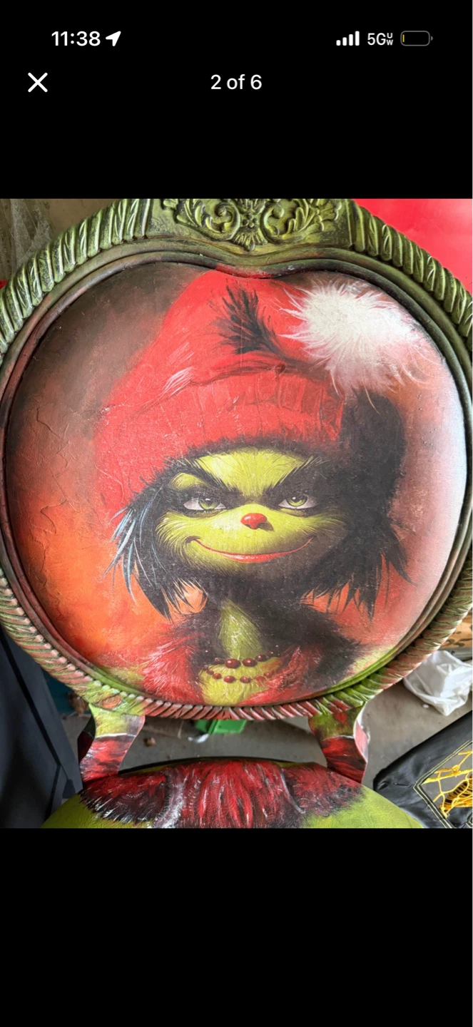 Custom Grinch Themed Accent Chair handmade - photo 2