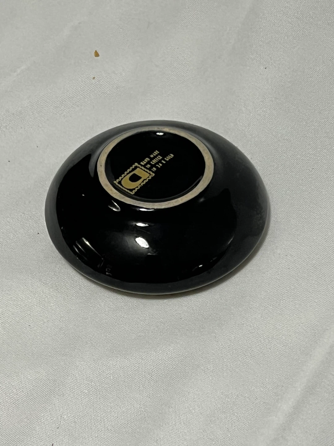 Vintage Black Ceramic Ashtray - photo 2