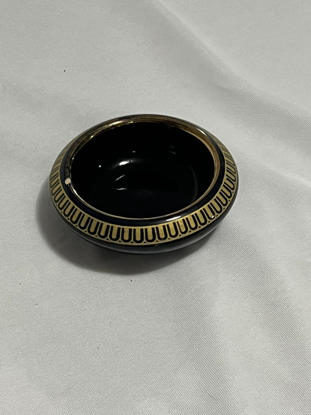 Vintage Black Ceramic Ashtray - photo 4