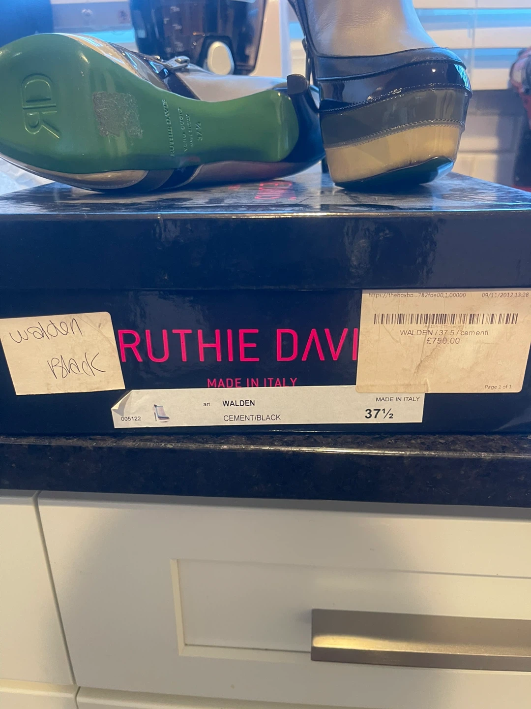 Ruthie Davis Walden Ankle Boots Size 37.5 Cement/Black