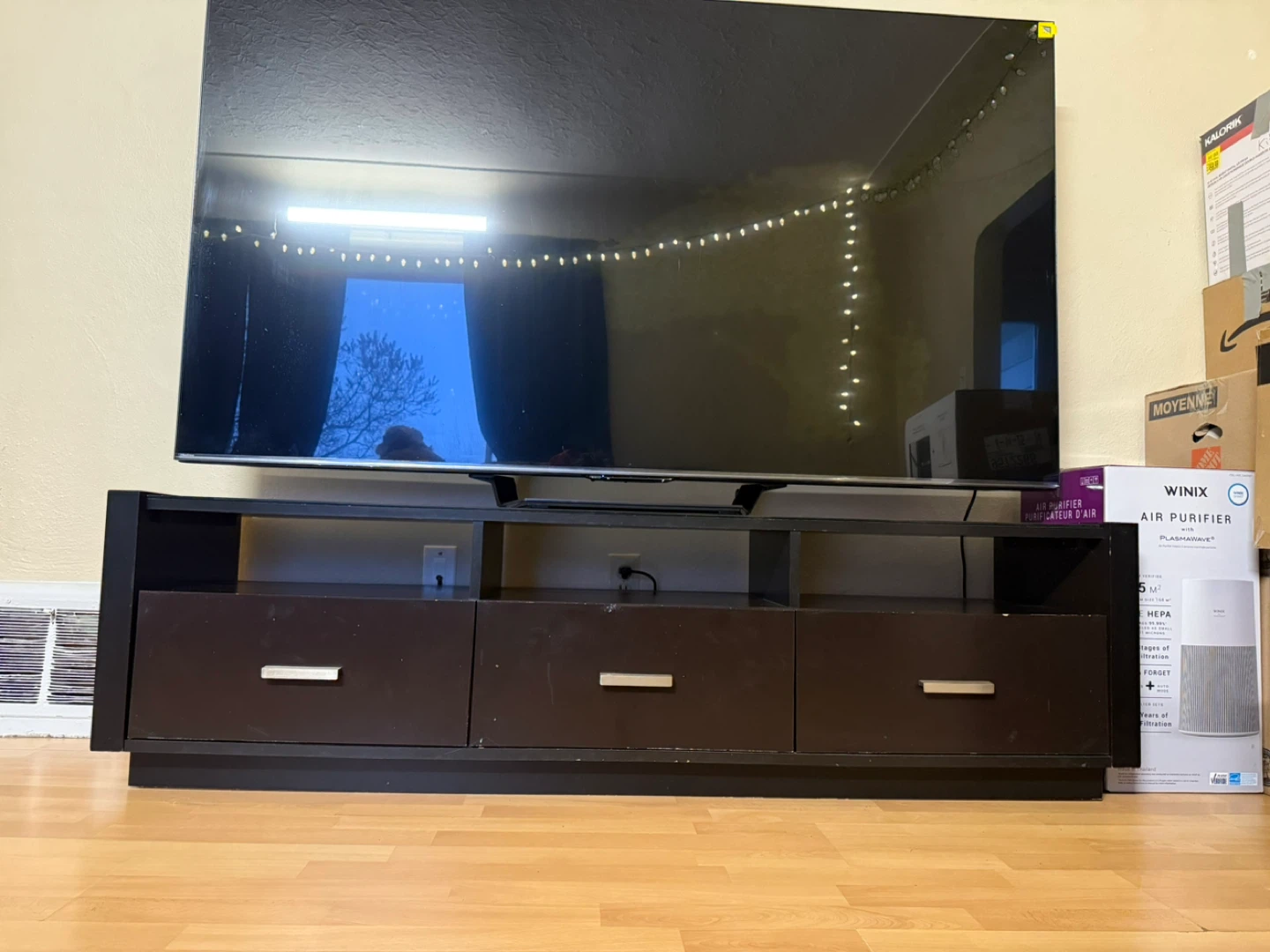 Dark brown TV Stand with 3 Drawers - free until 30th April - photo 2