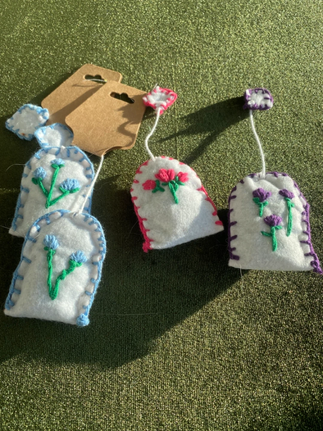 Handmade Felt catnip Tea Bags
