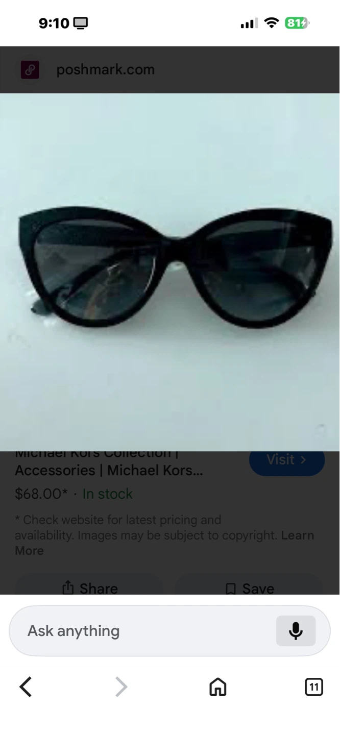Michael Kors MK 2158 (Makena) Sunglasses Black