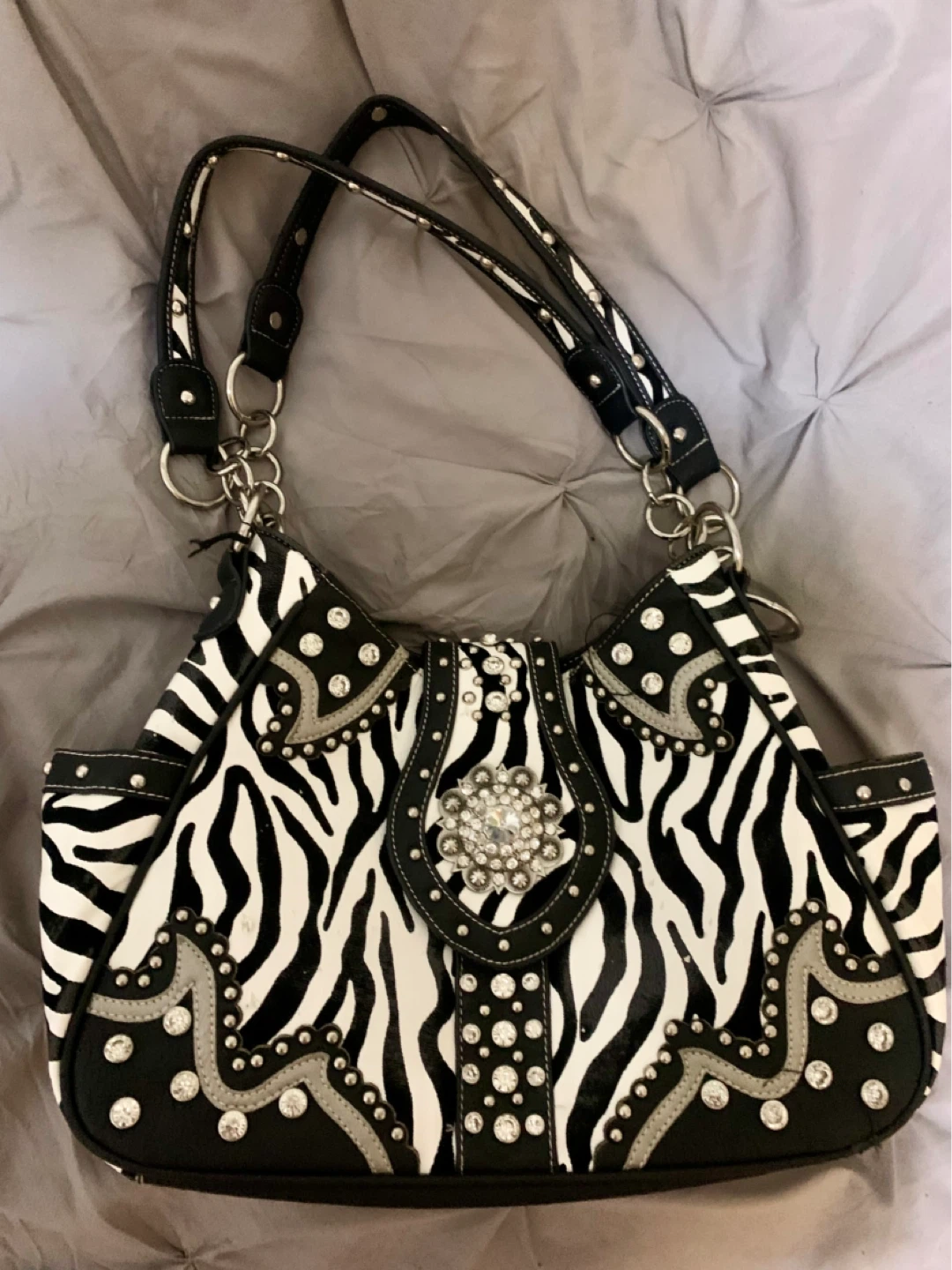 2000s zebra print purse