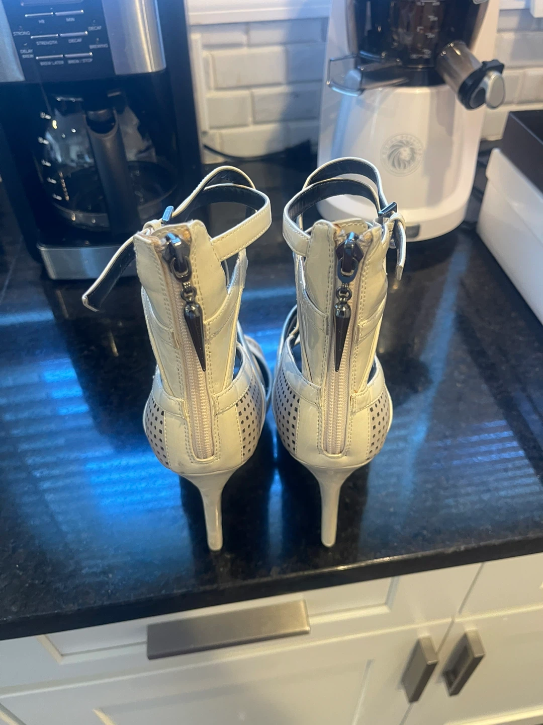 Rock & Republic White Strappy Heels - photo 5