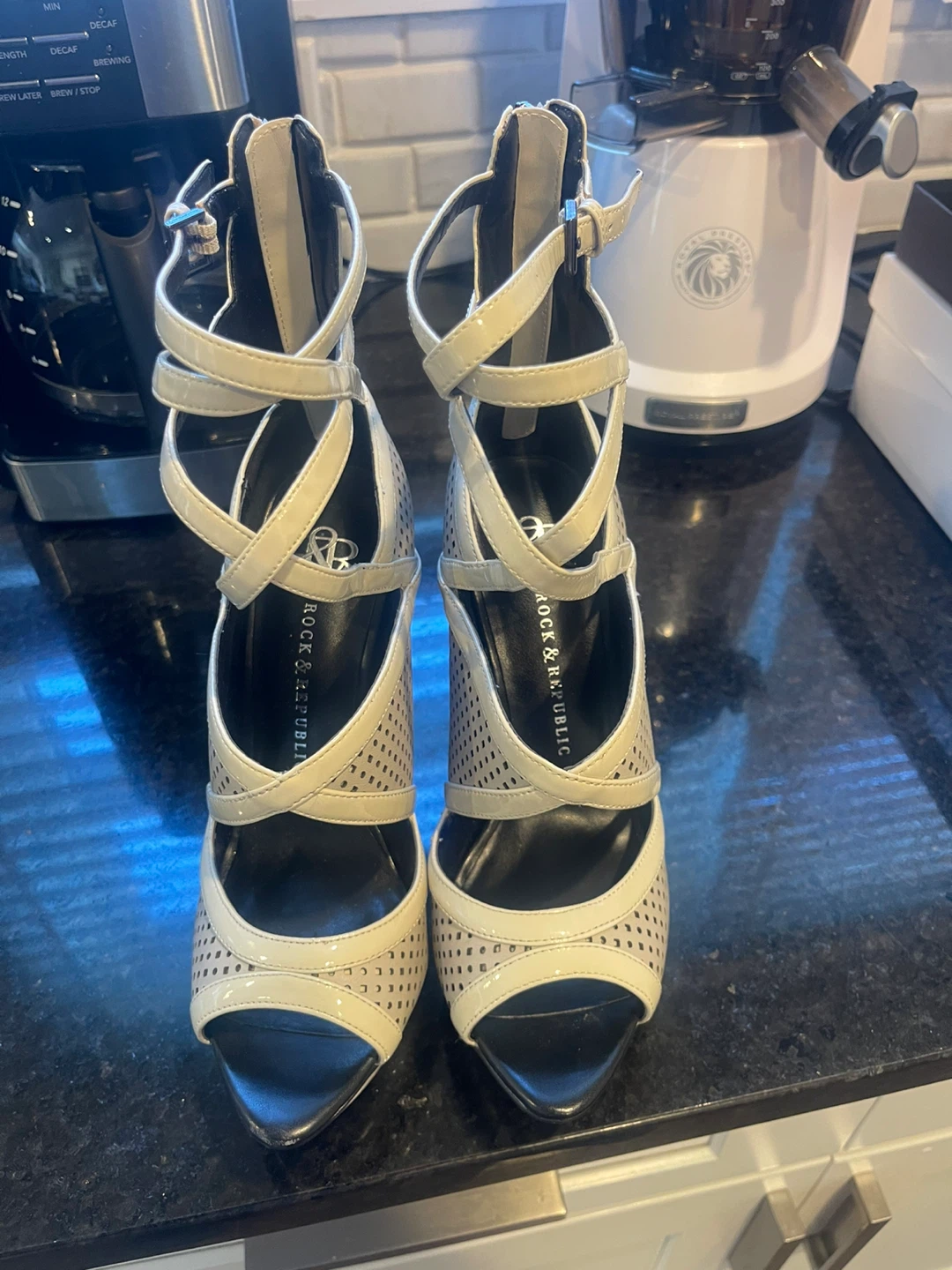 Rock & Republic White Strappy Heels - photo 2