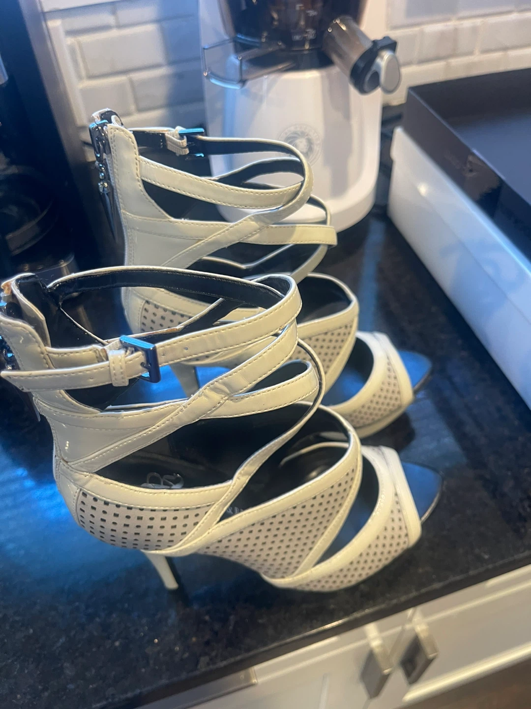 Rock & Republic White Strappy Heels - photo 4