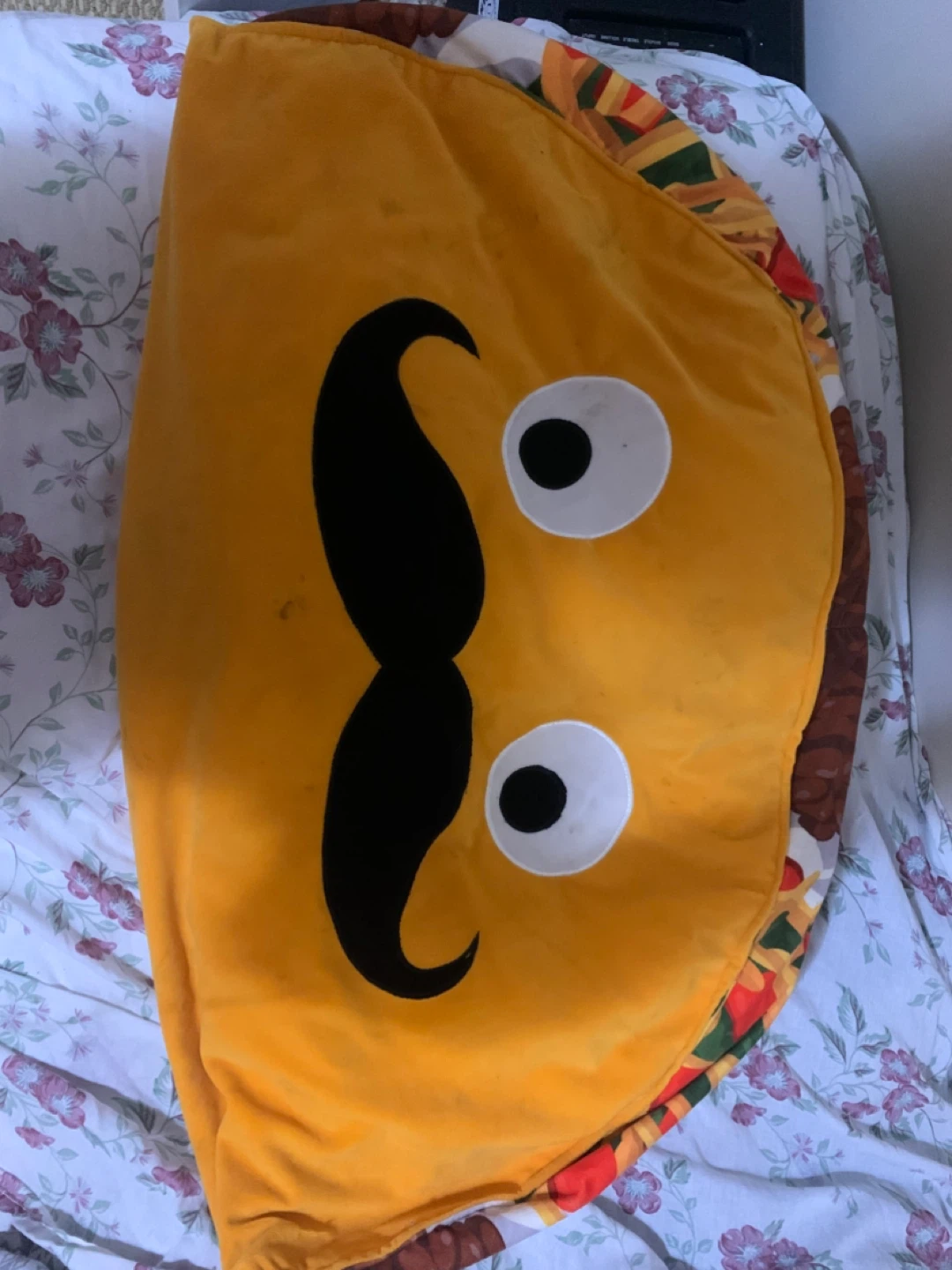 Bean bag Taco Pillow with Moustache - photo 3