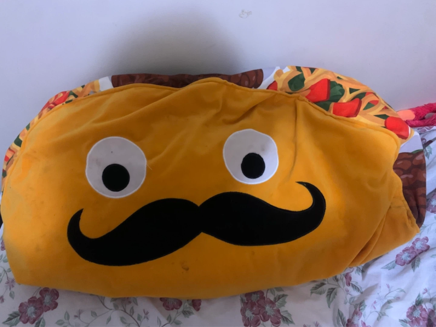 Bean bag Taco Pillow with Moustache - photo 2