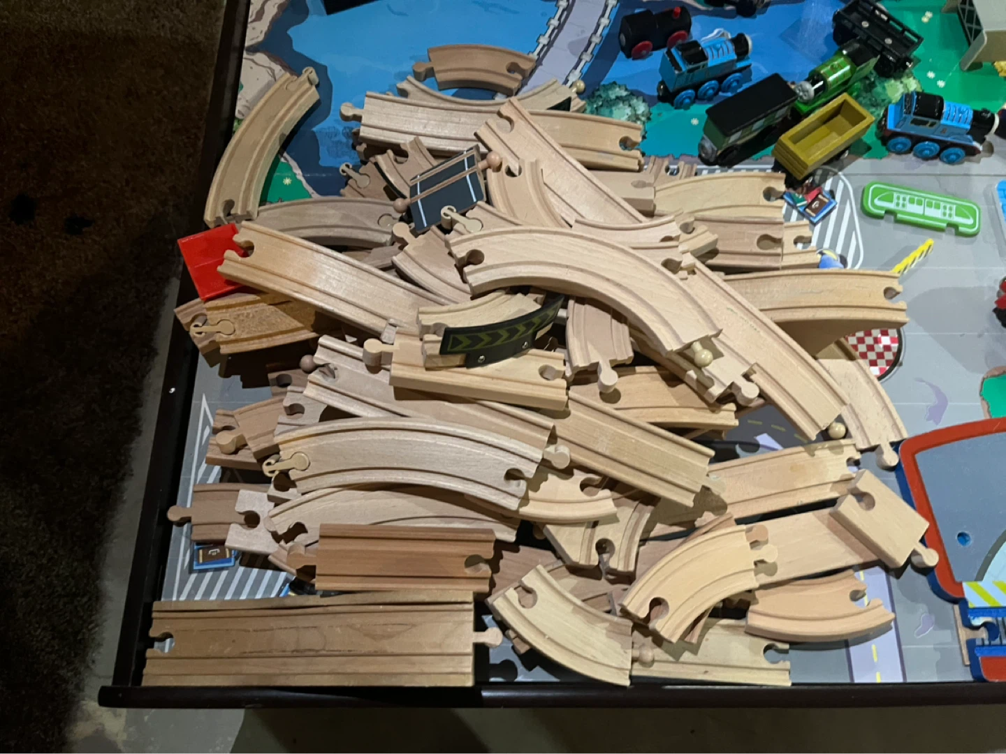 Wooden Train Set with Table and Accessories - photo 4