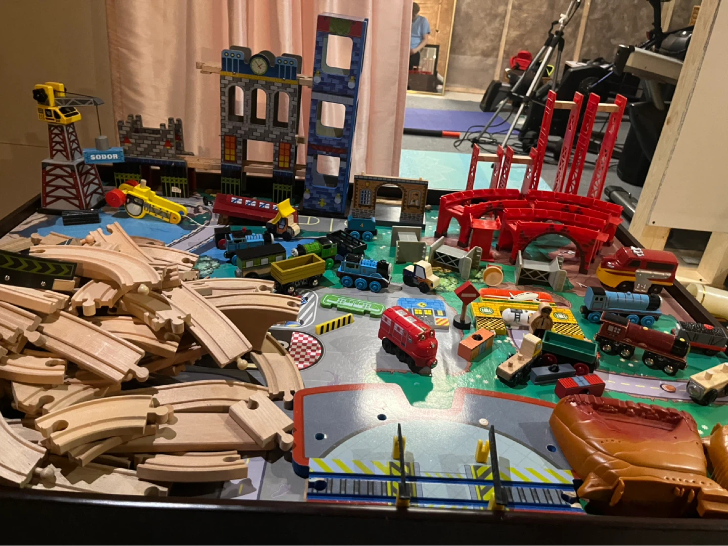 Wooden Train Set with Table and Accessories - photo 3