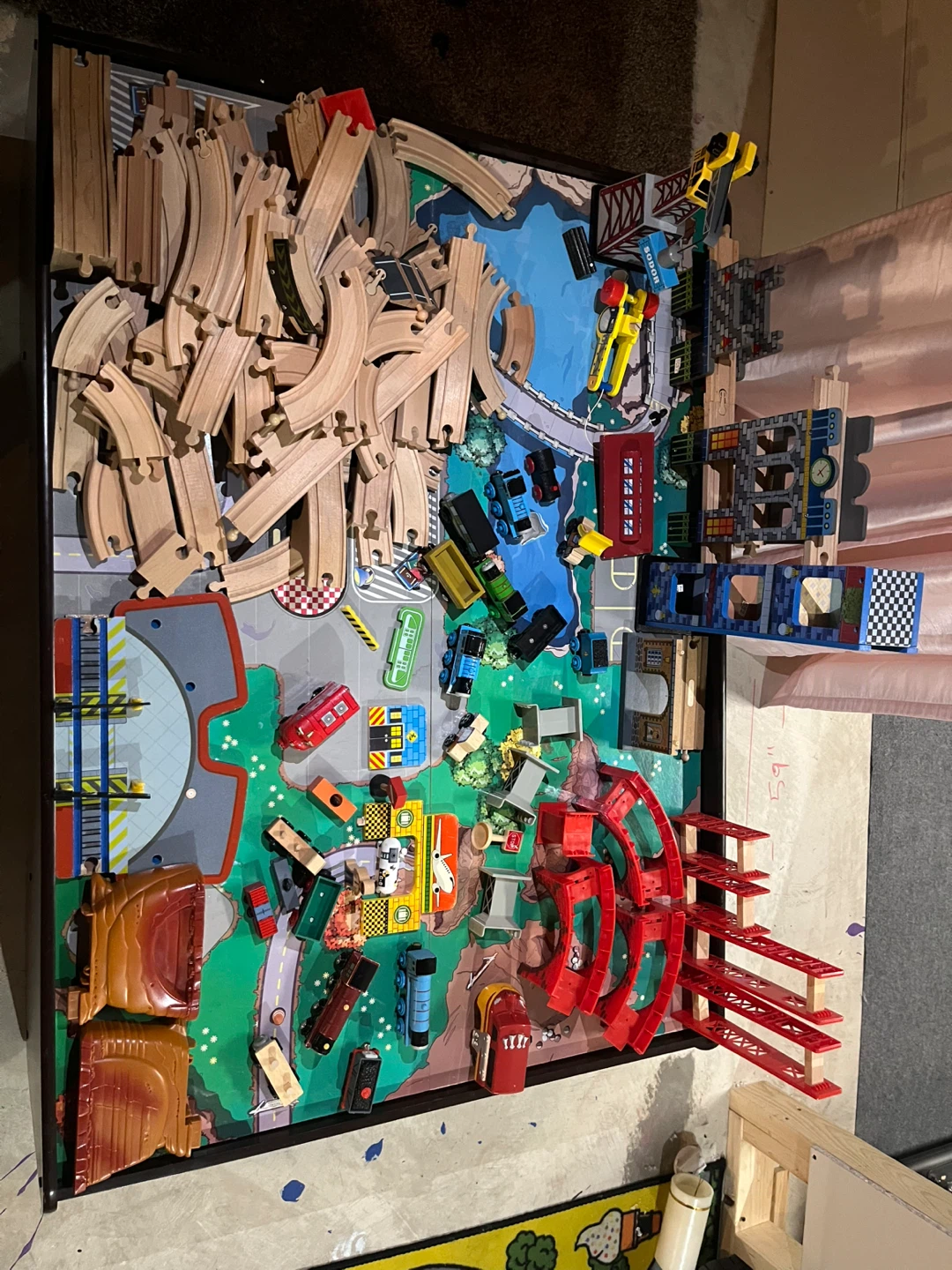 Wooden Train Set with Table and Accessories - photo 2