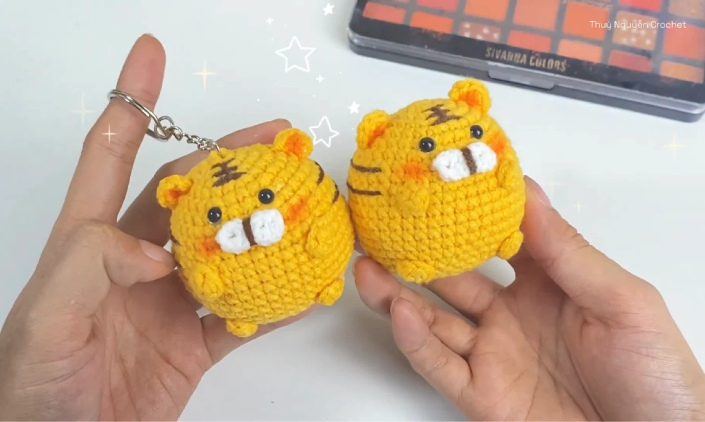 Crocheted Tiger Keychain