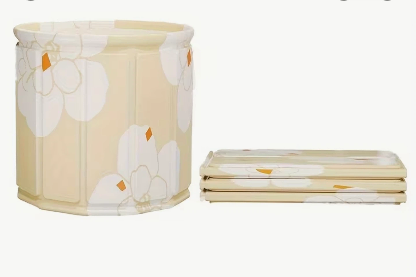 Foldable Bathtub with Floral Design - photo 2