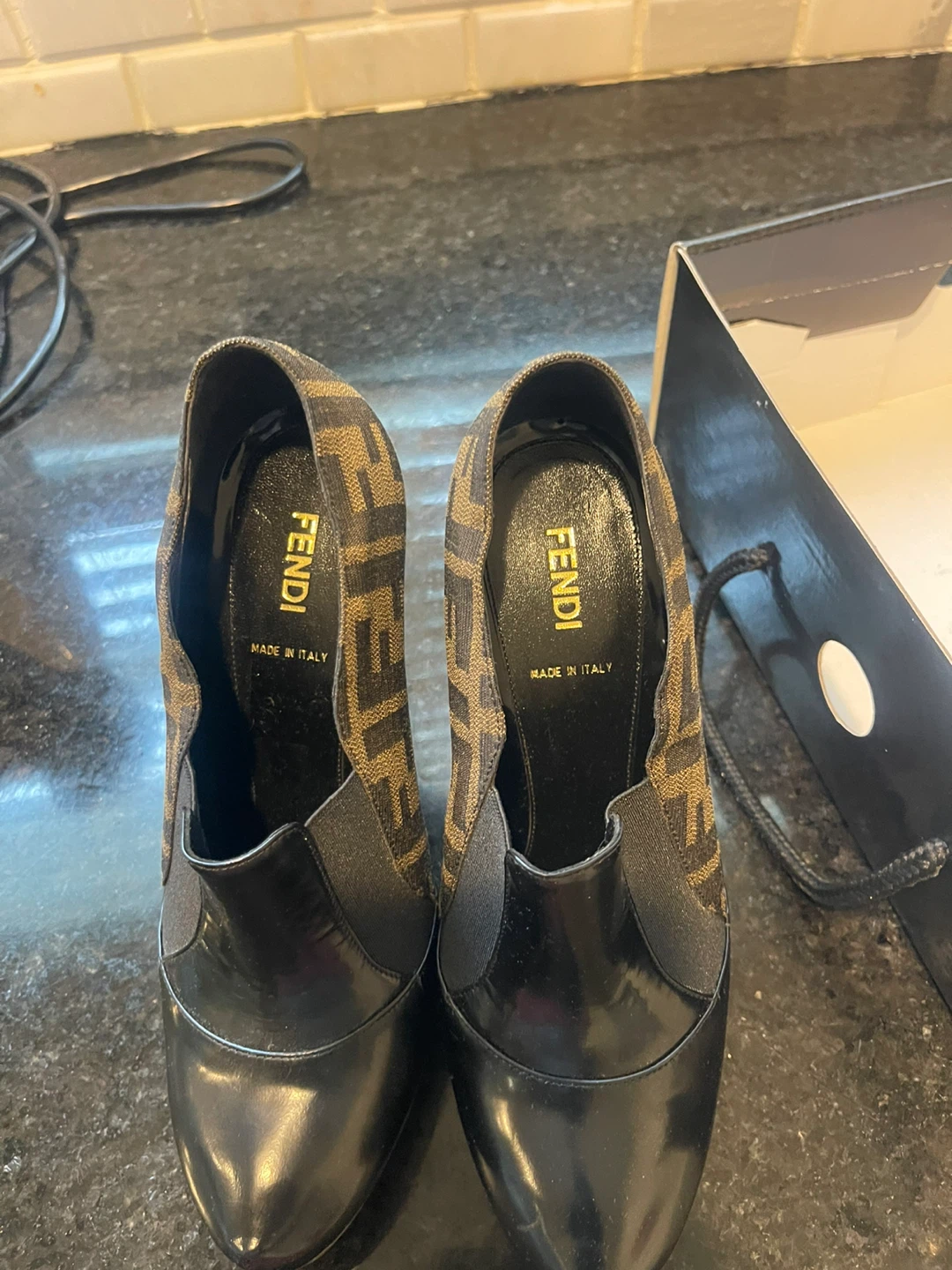 Fendi Zucca Pattern Heels - photo 2