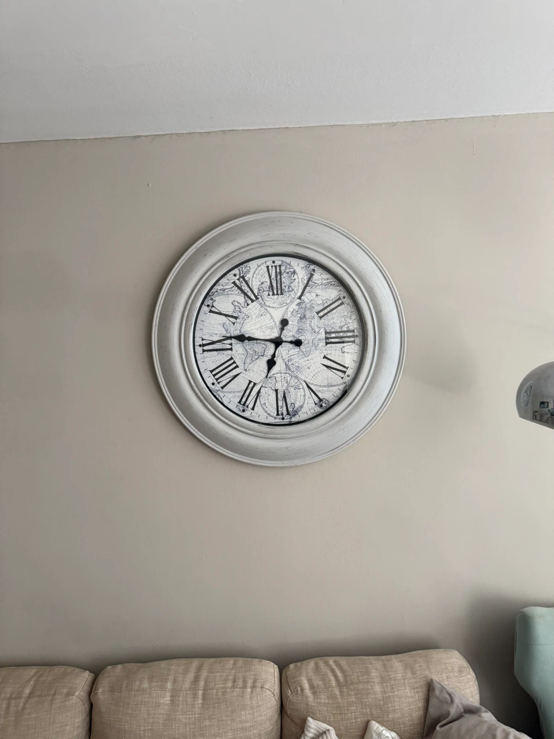 Decorative Wall Clock with World Map - photo 3
