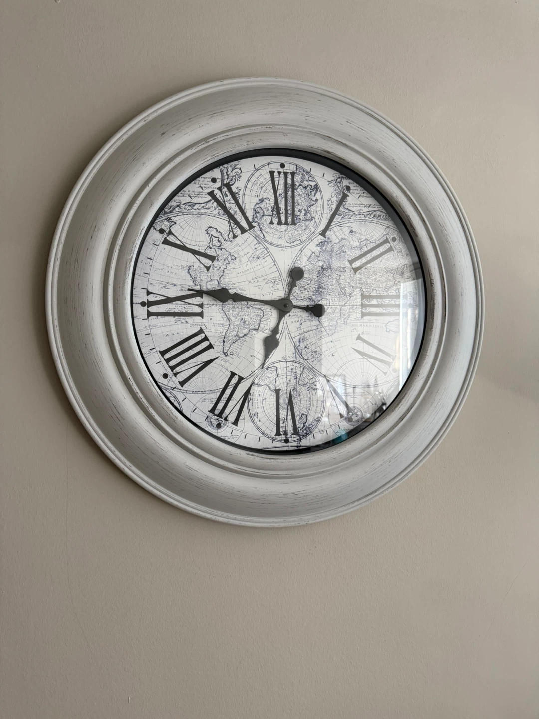 Decorative Wall Clock with World Map