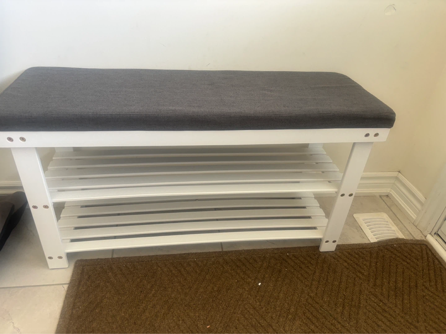 2-Tier Bamboo Shoe Bench- AS IS - photo 5