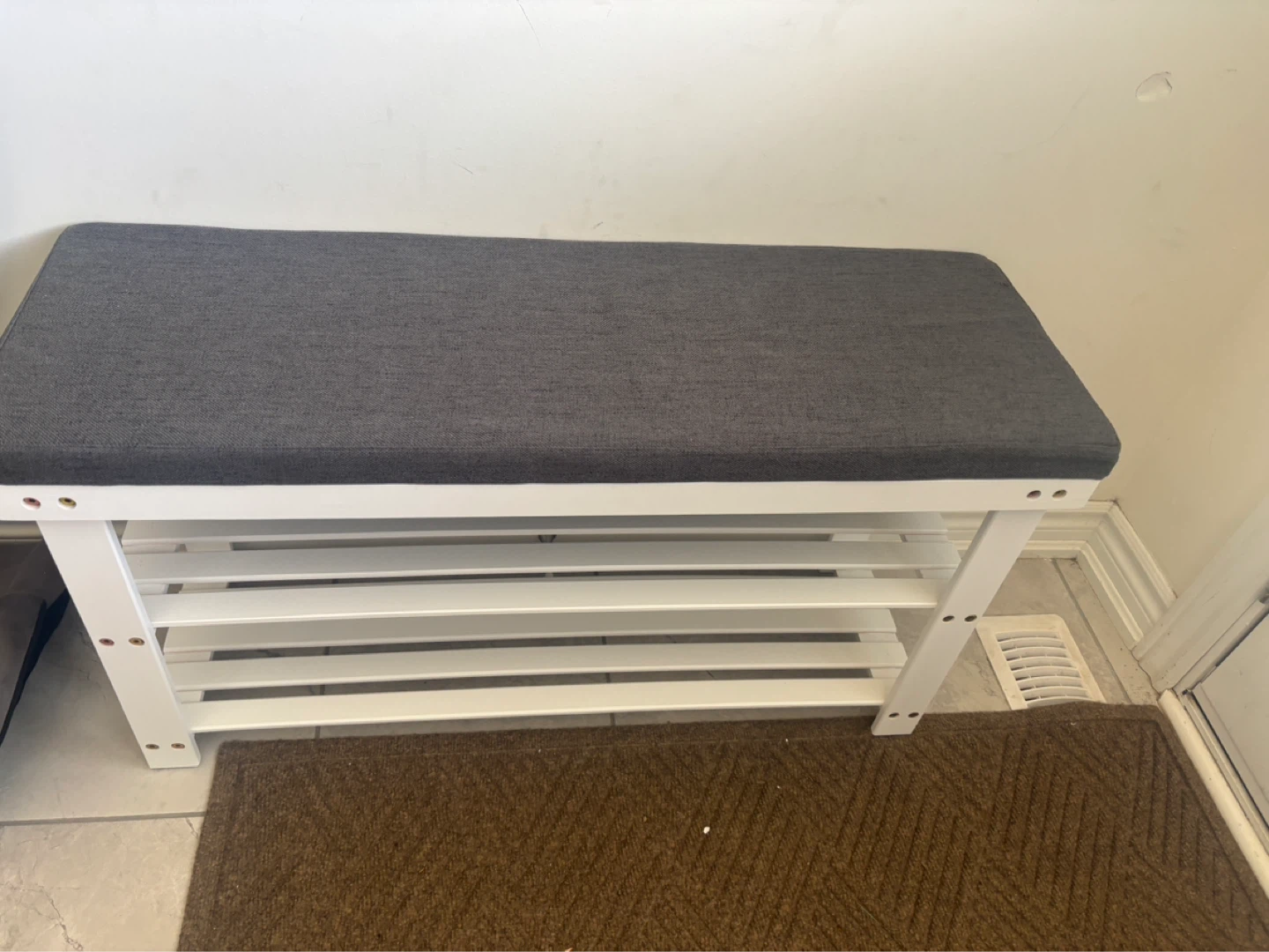 2-Tier Bamboo Shoe Bench- AS IS - photo 3