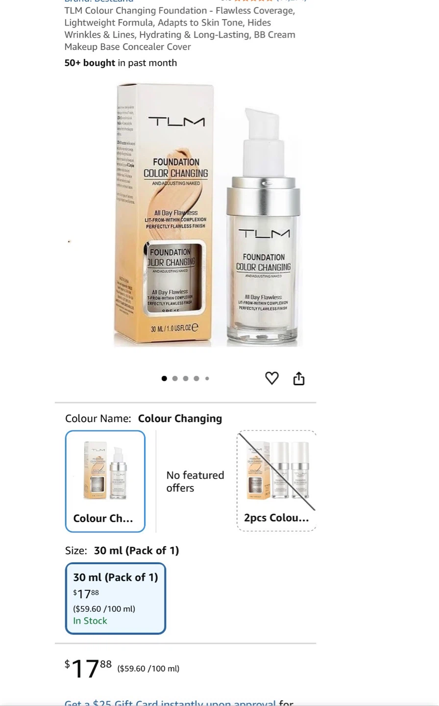 New TLM Colour Changing Foundation - Flawless Coverage 30ml - photo 5