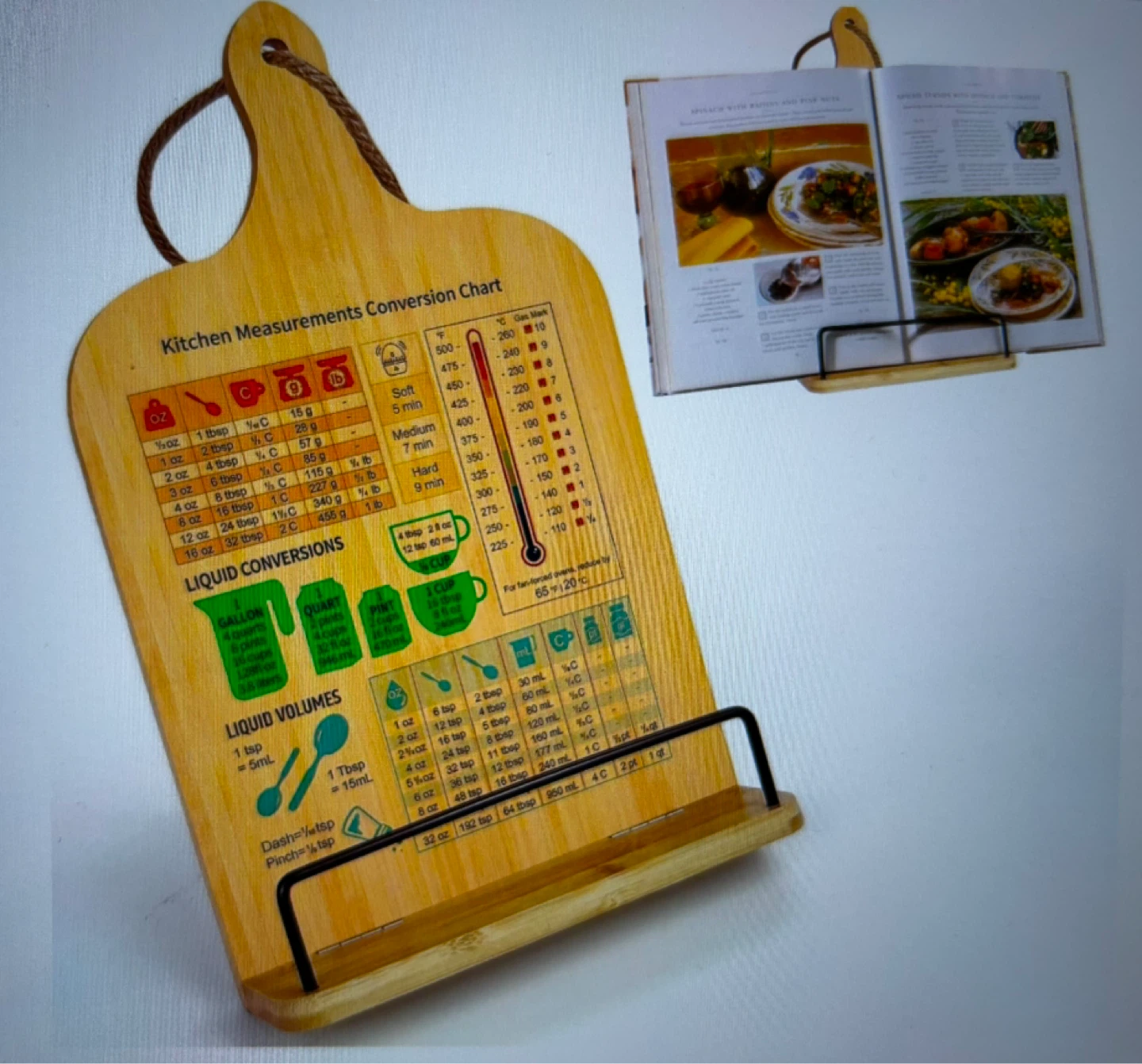Bamboo Recipe Book Stand
