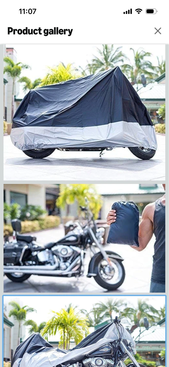 New- Motorcycle Cover 2XL - Silver/Black