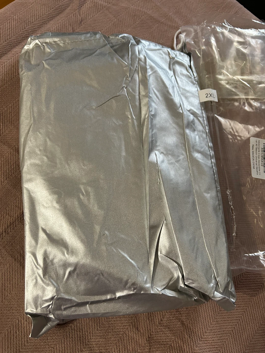 New- Motorcycle Cover 2XL - Silver/Black - photo 5