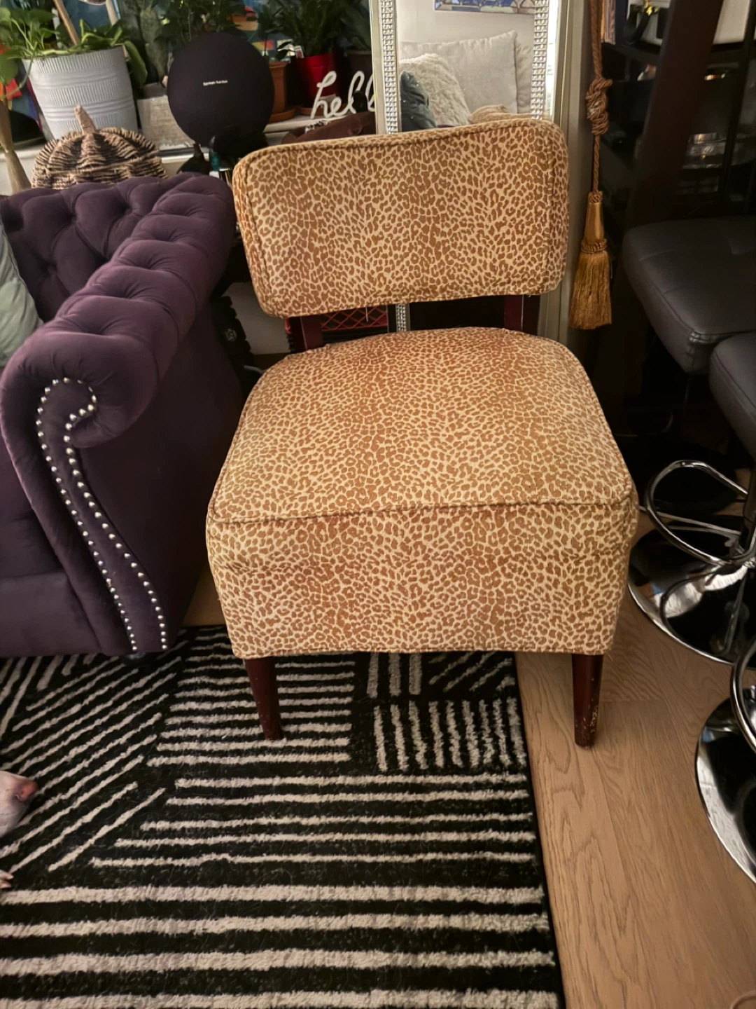 Animal Print Accent Chair - photo 2