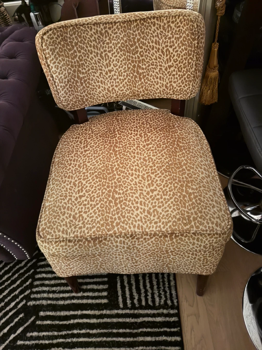 Animal Print Accent Chair