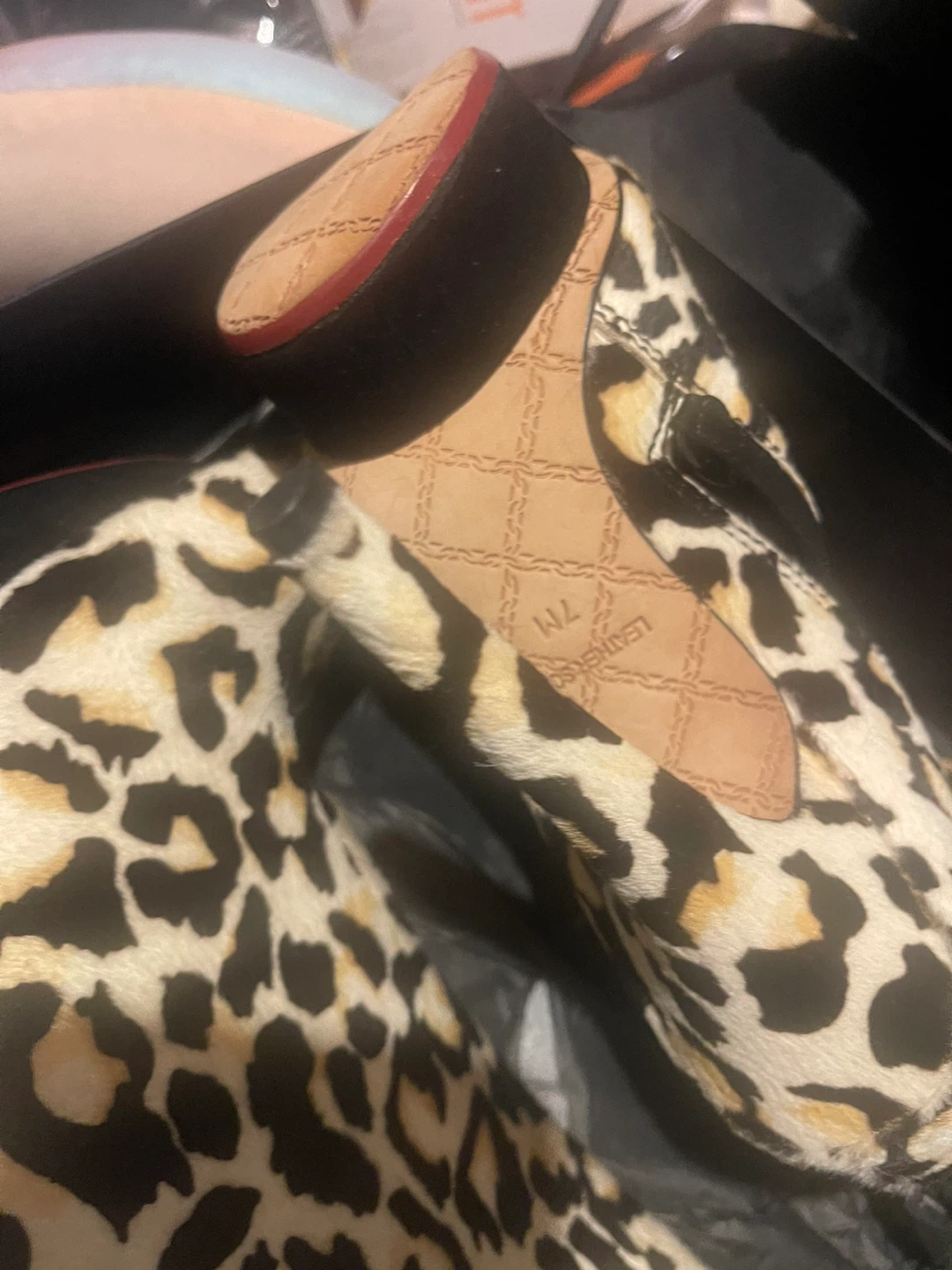 Le Silla Leopard Print Fur Ankle Boots Size 7M - photo 2
