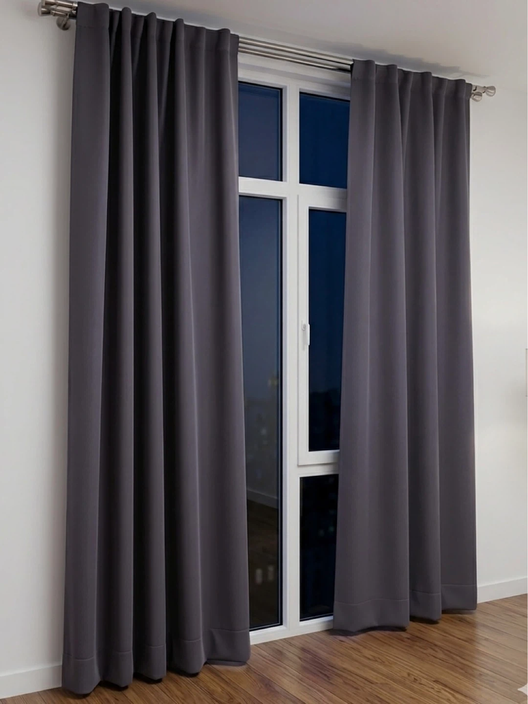 IKEA MAJGULL Grey Blackout Curtains Set of 2 Window Panels 57x83