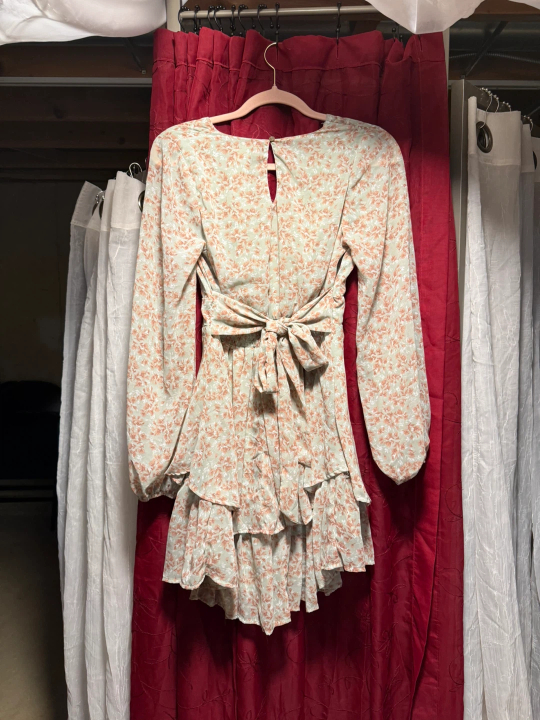Japna  Floral Wrap Dress with Tiered Ruffle Skirt - photo 4