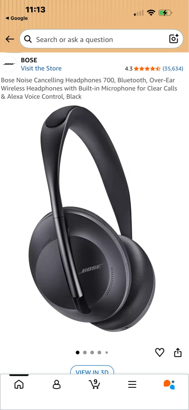 Bose Noise Cancelling Headphones 700 Black