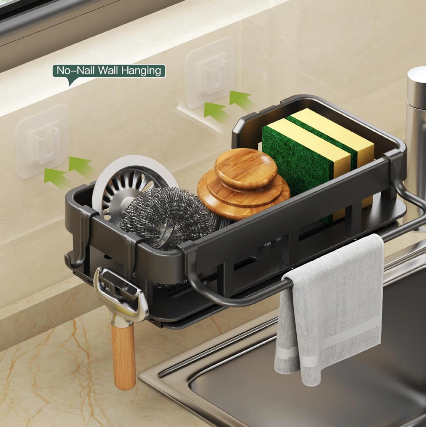 Kitchen Sink Caddy with Removable Draining Tray - photo 3