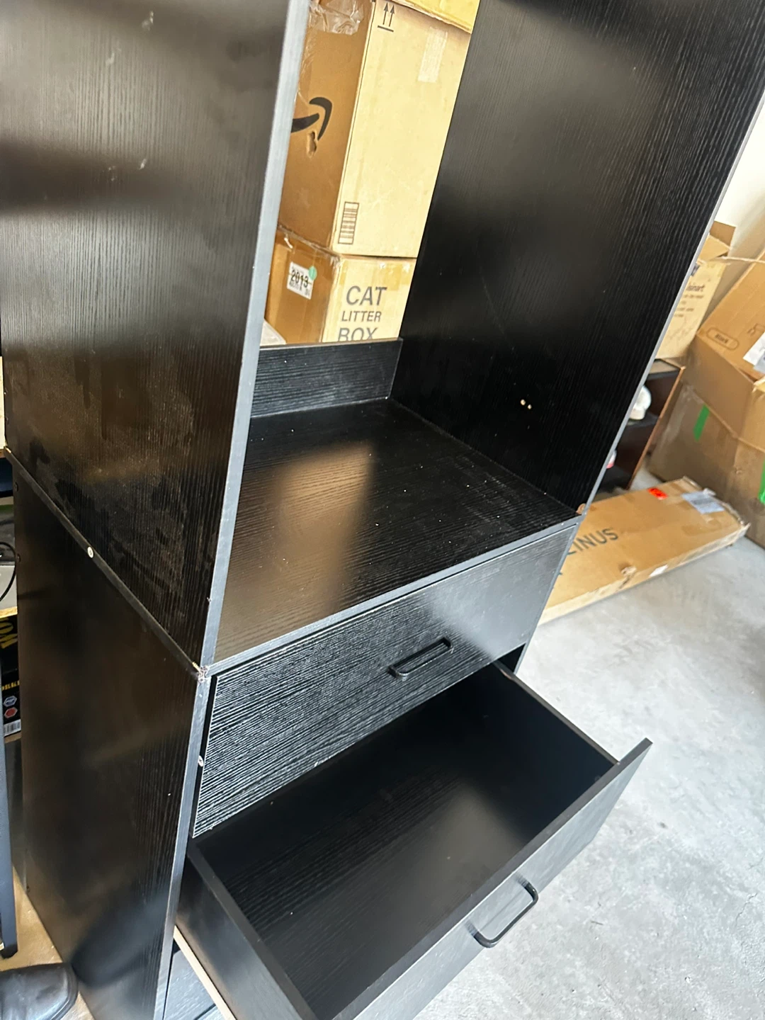 Black Wardrobe with Drawers - photo 2