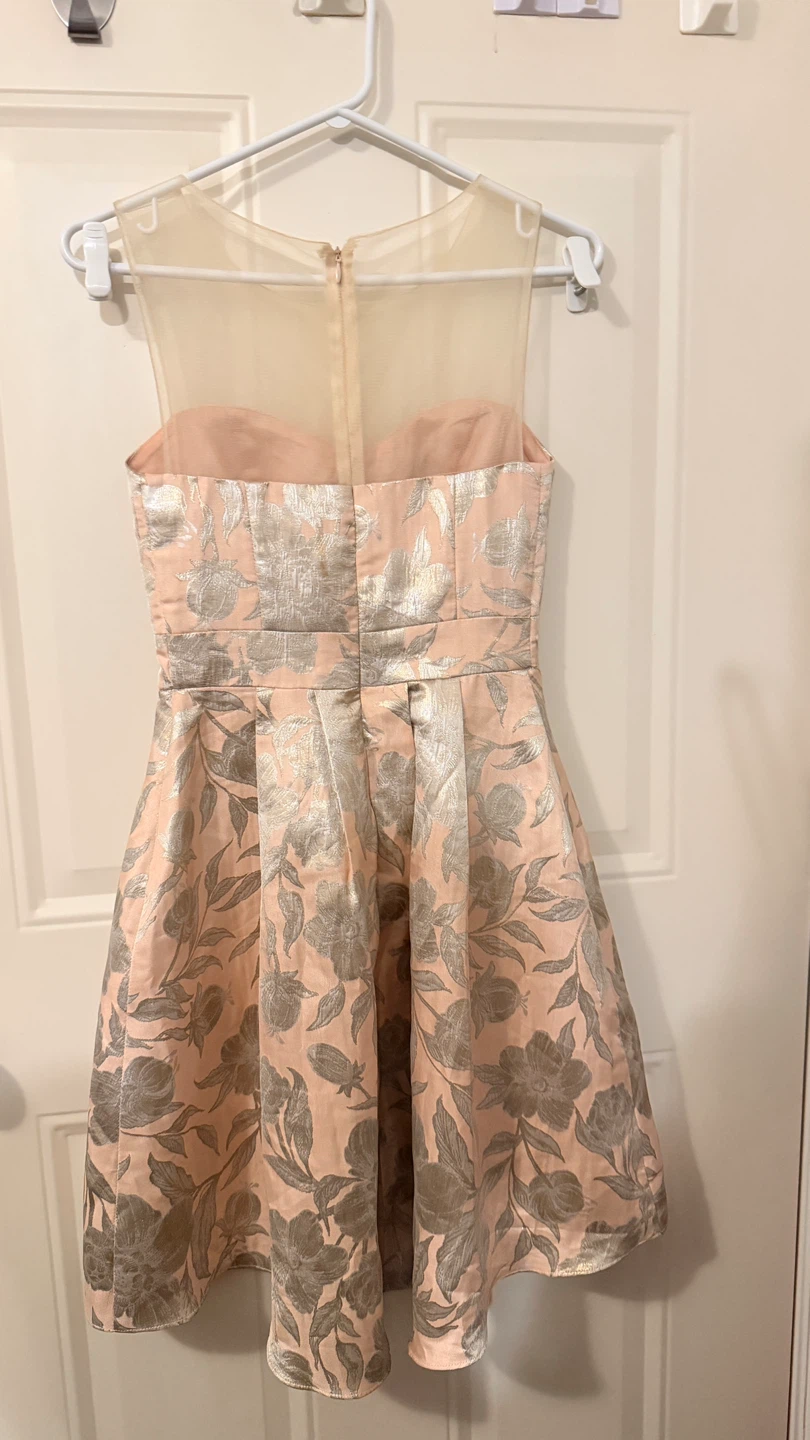 Pink Floral Strapless Dress 🎀Size S - photo 4