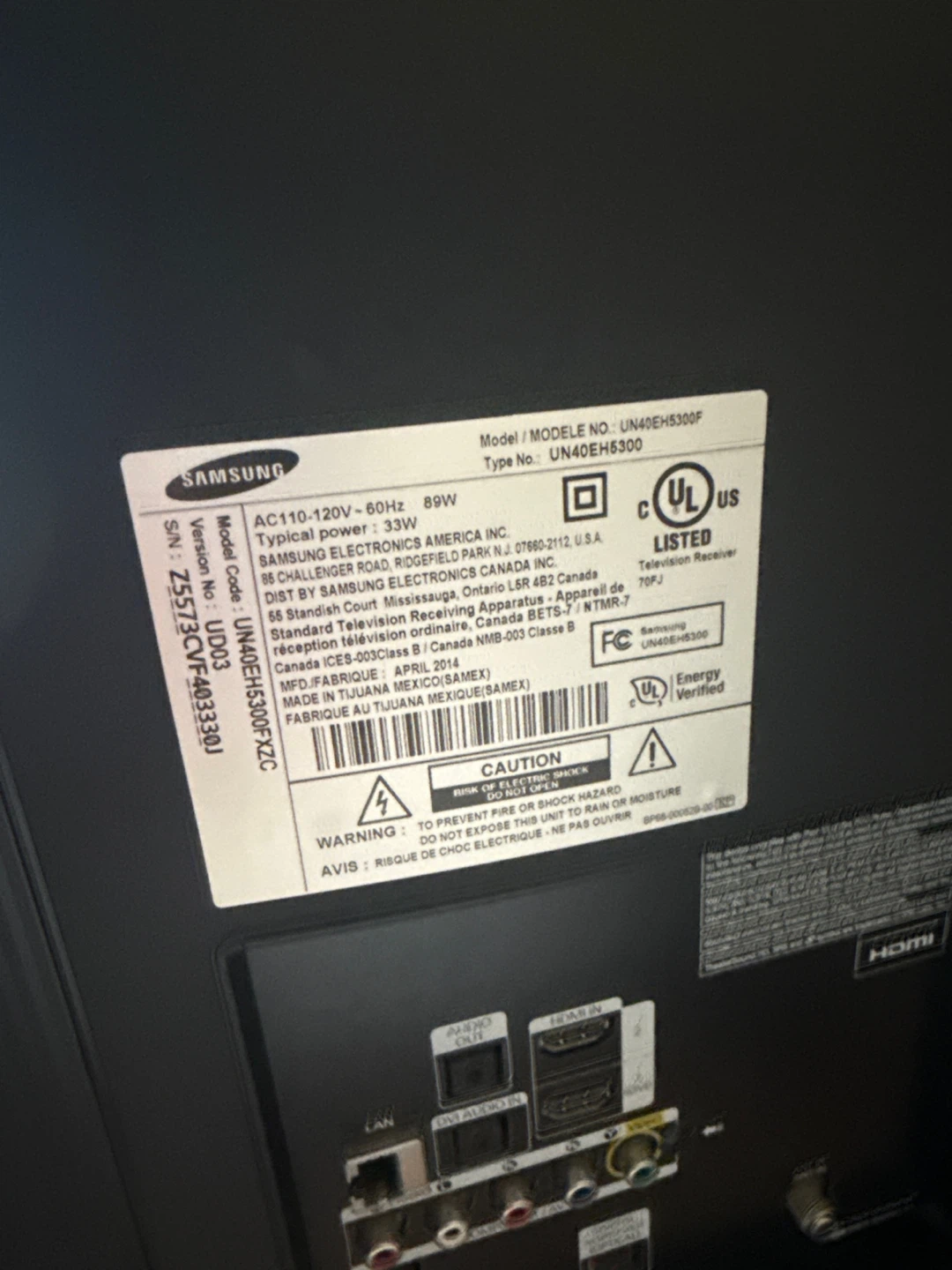 Samsung UN40EH5300F 40-Inch 1080p LED TV - photo 5